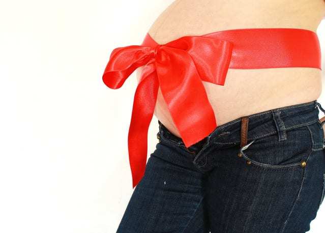 Pregnant Red Bow